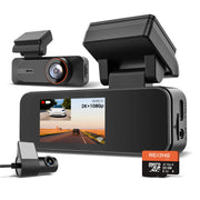 Rexing Dash Cam Dual Camera System, 2K Front, 1080P Rear, WiFi App Control, Loop Recording, Parking Monitor, Black, WMTC2B