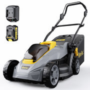 Brefac LM001MU10BAA 20V 13'' Cordless Lawn Mower with 4.0Ah Battery, 5 Adjustable Height Settings, Durable Manganese Steel Blades