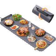 MYMULIKE Warming Mat for Food Extra Large, Electric Roll Up Food Warming Mat for Buffet