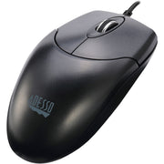 Adesso iMouse M6-TAA Wired USB Optical Mouse, 3 Buttons, 1000 DPI, Ambidextrous, Black