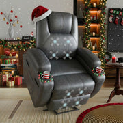 Homall T-LR84LMP0 Power Lift Recliner Chair with Full-Body Massage and Heating, Ergonomic PU Leather, Black