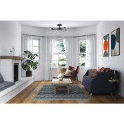 Avec Mondra Collection 18 Contemporary 3-Light Matte Black Semi Flush Mount Light - High-quality