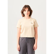 The North Face Cutie Sun Womens Tee, 100% Climate Conscious Cotton, Desert Stone, Short Sleeve, Crew Neck, XL, NF0A8GQS