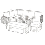 Brenton Sectional Set with Sunbrella Fabric, 7pc