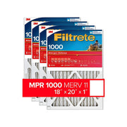 Filtrete 9845-4 18x20x1, AC Furnace Air Filter, MPR 1000, Micro Allergen Defense, 4-Pack (exact dimensions 17.81 x 19.81 x 0.81)