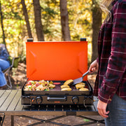 Blackstone Camping Griddle, 20 x 14 Inch, Ceramic Titanium Coated, 2 Burners, 280 Sq In Cooking Surface, Portable Briefcase Design, 2363