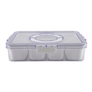 Cook With Color WASNASL6E 8-Compartment Snackle Box, Charcuterie and Snack Container, Divided Serving Tray, White