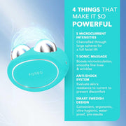 Foreo Bear Microcurrent Facial Device, Mint, Non-Invasive Face Lift with T-Sonic Pulsations, Adjustable Intensity, Rechargeable, F0118