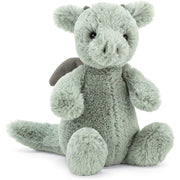 Jellycat Bashful Dragon Stuffed Animal, Small 7 in, Green Plush BASS6DGN