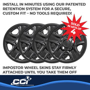Coast To Coast 18 Inch 5-Spoke Gloss Black Snap-On Wheel Cover Set of 4 for Toyota Tundra