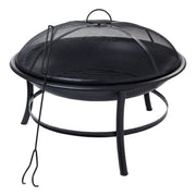 Mainstays MSF330000355571 26'' Round Iron Outdoor Wood Burning Fire Pit, Black