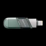 SanDisk iXpand Flash Drive Flip, 128GB, Dual Lightning and USB Type-A Connectors, USB 3.1 Gen 1, Compact Flip Design