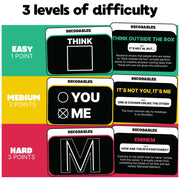Spin Master Decodables Adult Party Game, 300 Cards, Social Brain Teaser for 3-8 Players, Ages 18+