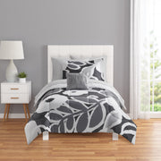 Mainstays 11-Piece Reversible Comforter and Sheet Bedding Set, Cream Ruffle Floral, Queen