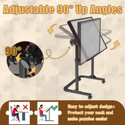 G TALECO GEAR Jigsaw Puzzle Table with Adjustable Angle and Height, Metal Legs with Wheels, 31.5x23 in Surface, Coffee Color, Fits 1000 Pieces