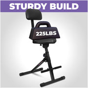 Liquid Stands Adjustable Guitar Stool with Backrest, Stainless Steel Frame, Height 23-32 in, Foldable Musician Chair for Guitarists and Drummers