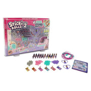 Jazwares SR301C Sticki Rolls Sticki Station DIY Sticker Jewelry Kit with 350 Mini Holographic Stickers, 144 Beads, Builds 6 Bracelets and 2 Necklaces