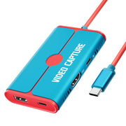 Lemorele USB 3.0 Video Capture Card, 1080P 60Hz HDMI Loop-Out, PD 100W Charging, USB-C to USB-C, Audio Video Capture for PS5, Switch, Xbox, Camera, PC