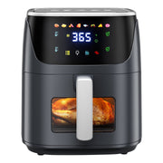 HOMSHADE AirFryer3 r with 8 Food Preset, LED Digital Touch Screen, Roast, Reheat, Dehydrate, Bake, Steam