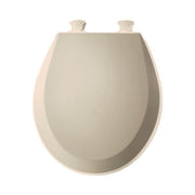 Bemis 500EC146 Molded Wood Round Toilet Seat With Easy Clean and Change Hinge, Almond