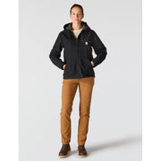 Carhartt Loose-Fit Washed Duck Sherpa-Lined Jacket for Ladies - Black - XL