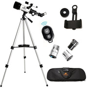 Gskyer 70mm F/5.7 Refracting Telescope with 400mm Focal Length, Fully Coated Optics, Smartphone Adapter, Wireless Remote, Adjustable Tripod, Carry Bag, AZ70400