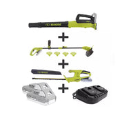 Sun Joe 24V-GT4MAX-LTE 24V Cordless 3-Tool Garden Combo Kit: Hedger, Trimmer & Leaf Blower