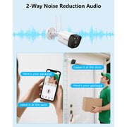 OOSSXX 5MP 4-Camera Wireless Security System with Mini NVR, Dual Antenna WiFi, 80ft Night Vision, Two-Way Audio, AI Motion Detection, 64GB Storage