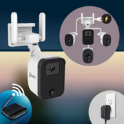 Swann Fourtify 4 Wireless Security Camera System 64GB Micro SD Card 4 Cameras1080p NVR System 2-Way Audio Indoor/Outdoor - White