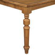 My Texas House MT65250047100A3 Perry Extendable Dining Table, Warm Brown Finish, 16