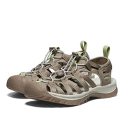 KEEN Whisper Women's Athletic Sandals, Water-Resistant, Lightweight, Adjustable Bungee Closure, Timberwolf/Tarragon, Size 6.5 Medium, 1027365