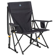 GCI Outdoor Comfort Pro Rocker Foldable Rocking Camp Chair with Spring-Action Technology, Dark Charcoal