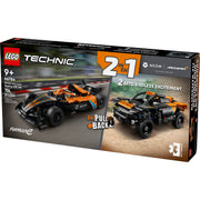 LEGO 66784 Technic NEOM McLaren Racing Gift Set, 704 Pieces, Two Pull-Back Race Cars, Formula E and Extreme E Models, Ages 9+