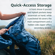 Osprey Kestrel LT 45L Backpack, Lightweight, Adjustable Torso Length, Waterproof Raincover, Moss Green, 4.02 lb, 10007453