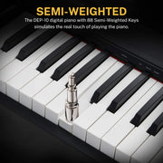 Donner EC3056 DEP-10 Digital Piano 88 Key Semi-Weighted, Full-Size Electric Piano Portable Keyboard for Beginners