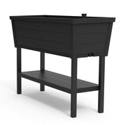 Keter Alfresco Raised Garden Bed, Wood-Look Resin with Self-Watering and Drainage System, Gray, 44 x 18 x 33 in, 270906