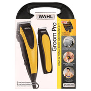 Wahl 09670-1301 Groom Pro Head & Body Hair Clipper, Corded, Yellow/Black