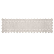 My Texas House Stella Wool Indoor Runner Rug, Ivory, 2 ft x 8 ft, Low Pile, Scalloped Border, MTS666170517004