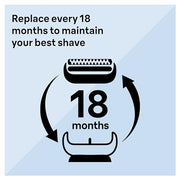 Braun Series 6 Electric Shaver Replacement Head 64B with Sensitive SkinGuard, Compatible with Series 6 Generations 60, 61, 62, 63, Black
