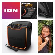ION Audio SPORTXLMK3 Sport XL High-Power All-Weather Rechargeable Portable Bluetooth Speaker, Black