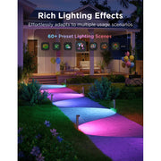 Govee H3501 Outdoor Pathway Lights 2 Lite, Smart RGBW LED, IP67 Waterproof, 8-Pack, App Control