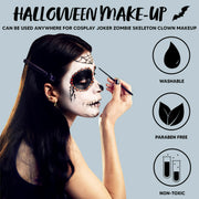 Joyfy 7 oz Halloween Makeup Palette, Halloween Face Painting Kit SFX Makeup w/Double-headed Brush