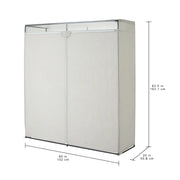 Mainstays MSS028082874009 Adult Single Steel Tier Zippered Extra Wide Clothes Closet, 60
