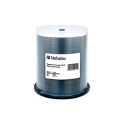 Verbatim CD-R 700MB 52X White Thermal Hub Printable Discs, 100 Pack Spindle, 95254