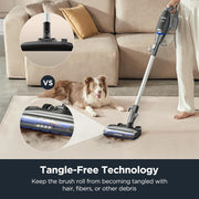 Eureka Corded Stick Vacuum Cleaner, 2-in-1 Handheld, Anti-Tangle Brush Roll, LED Headlights, Lightweight 6.3 lb, Blue, NES520BL