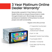 BOSS Audio Systems BE7ACP Elite CarPlay & Android Auto Double Din Car Radio with 7