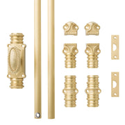 Signature Hardware Aldemer Cremone Security Bolt, Solid Brass, Matte Black, 108 Inch
