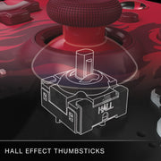 PowerA Advantage Wired Controller, Red Flame, Hall Effect Thumbsticks, 3-Way Trigger Locks, Dual Rumble Motors, USB-C, Compatible with Xbox Series X|S and Xbox One, XBGP0521-01V
