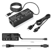 Ursulan 65W Type-C USB-C Laptop Charger for Lenovo ADLX65YDC2A GX20P92530 ThinkPad X280 X380 X390 L390 E480