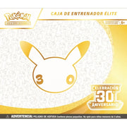 Pokemon 10-10447-110 30th Celebration Elite Trainer Box with 9 Booster Packs, Full-Art Nidorina Promo, 65 Card Sleeves, Collector's Storage Box